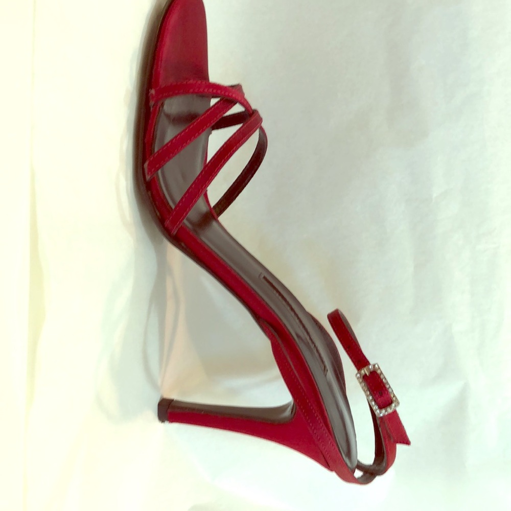 Only worn once Ann Taylor Jolie Red Satin Shoes